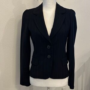 G2000 Women's Black Pinstripe Tailored Blazer - Slim Single-Breasted Jacket